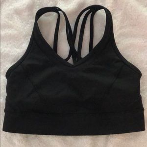 Lululemon black strappy bra